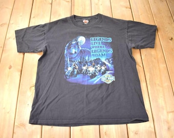 Vintage 1987 Rebel by Choice Harley Davidson Motorcycles Graphic T