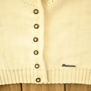 Vintage 1980s 100% Wool Sigi Schieber Knit Cardigan Sweater / Vintage Cable Knit / Button Up / Vintage Knit / Winter Sweatshirt image 3