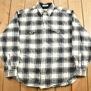 Vintage 1990s Eddie Bauer Plaid McKinley Flannel Button Up Shirt / 90s Button Up / Vintage Flannel / Plaid Shirt / 100% Cotton / Eddie Bauer