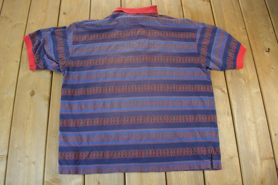 Vintage 1990s Arrow Patterned Button Up Shirt / C… - image 2