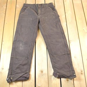 Vintage Y2K Carhartt Double Knee Heavy Lined Denim Work Jeans Size 34 x 34 / 90s Carpenter Pants /Distressed Carhartt / Vintage Workwear