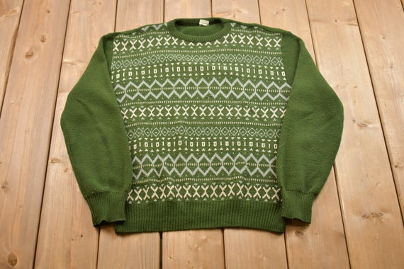 Vintage 1990s Abstract Knitted Sweater / Vintage … - image 1