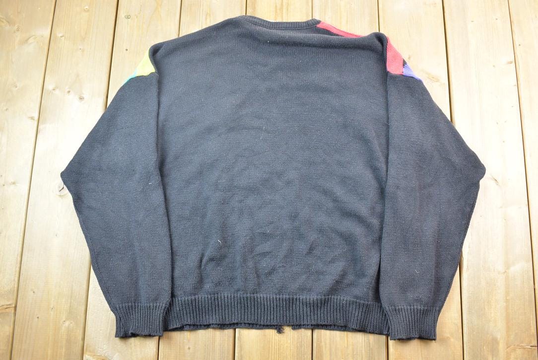 Vintage 1990s Equation Homme Abstract Pattern Knit Crewneck 