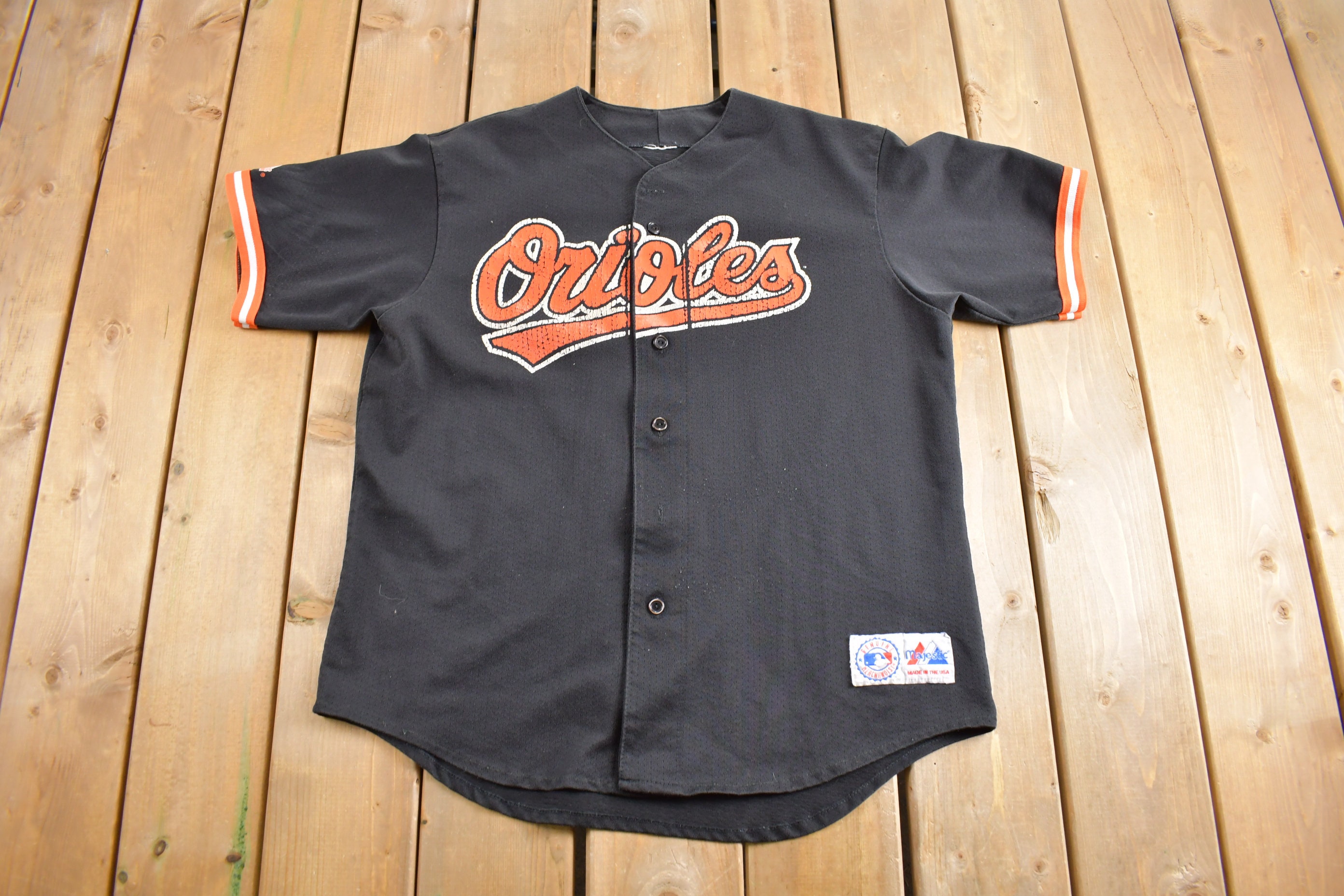 VINTAGE AUTHENTIC CAL RIPKEN JR ORIOLES JERSEY 48 XL RARE GREY RUSSELL  BASEBALL