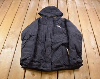 Vintage 1990s The North Face  Girls Winter Jacket / Winter Ski Coat / Athletic Zip Up / Outdoorsman / Winter Outerwear