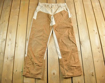 Vintage 2000s Carhartt Double Knee Brush Pants Adult 34 x 31 / Y2K Carpenter Pants / Vintage Workwear / Made in USA / Dungarees