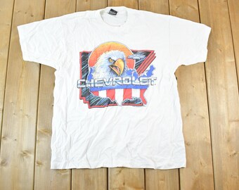 Vintage 1990s Chevrolet Big Eagle Screen Stars Best Souvenir T-Shirt Men's L / Made In USA / Vintage Eagle Tee / Rare Chevy Tee /