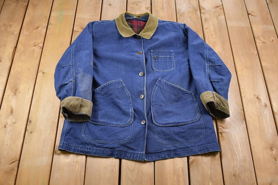 Vintage 1990s LL Bean Chore Jacket / Workwear / S… - image 1