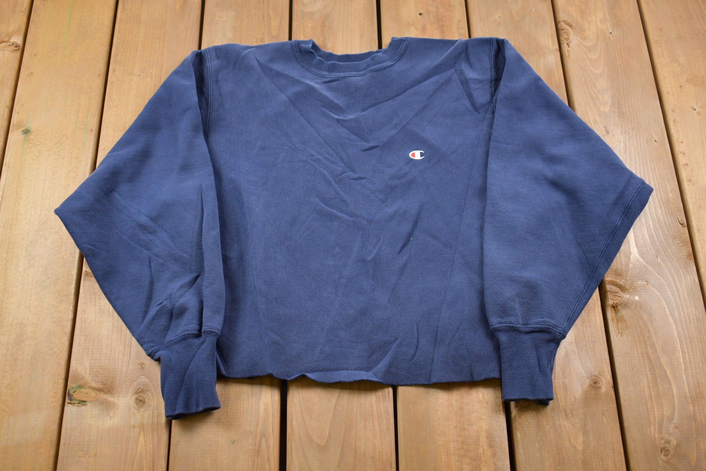 Vintage 1990s Champion Reverse Weave Cropped Sweatshirt / Vintage