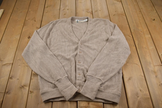 Vintage 1990s London Fog Knit Cardigan Sweater Made In USA