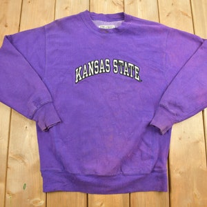Vintage 1990s Kansas State University Collegiate Crewneck / Athletic Sweatshirt / Sportswear / Americana / Embroidered