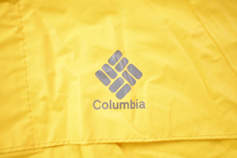 Vintage 1990s Columbia Yellow Raincoat / Sportswear Jacket / Windbreaker Style / 1990s / Spring Outerwear / Outdoor Wear image 4