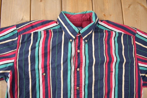 Vintage 1990s Basic Options Short Sleeve  Button … - image 3