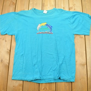 Vintage 1990s DCTAPA Dolphin T-Shirt / Underwater Sea / Dolphin Graphic / Embroidered / 90s / Streetwear Fashion