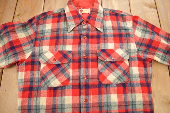 Vintage 1970s Kings Road Sears Mens Store Plaid B… - image 3