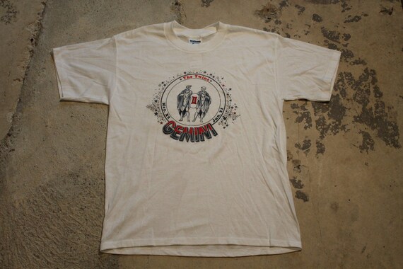Vintage T Shirt Gemini The Twins Horoscope Zodi Gem