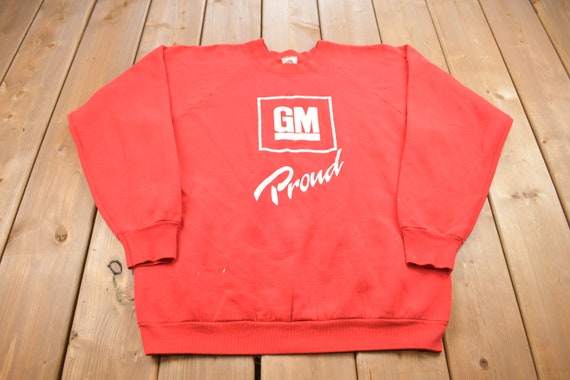 Vintage 1980s GM Proud Raglan Crewneck Sweatshirt… - image 1