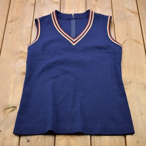Vintage 1980s Knitted Sweater Vest / Vintage 80s Vest / Striped Pattern / Colorful / Sweatshirt / Abstract Pattern