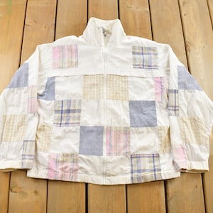 Vintage 1990s Koret Francisca Petites Windbreaker Jacket / Streetwear / Patchwork Jacket / Vintage Windbreaker
