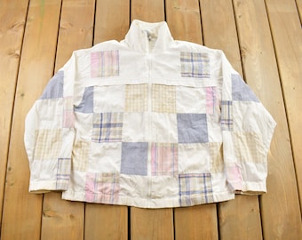 Vintage 1990s Koret Francisca Petites Windbreaker Jacket / Streetwear / Patchwork Jacket / Vintage Windbreaker