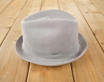Vintage 1990s Kangol Tropic Player Fedora Cap Size XL / 90s Hat / Vintage Kangol Cap