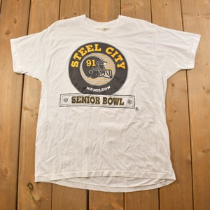 Vintage 1991 Hamilton Senior Bowl Graphic T Shirt / Vintage T Shirt / Streetwear / Graphic Tee / Single Stitch / Made In Canada / Football