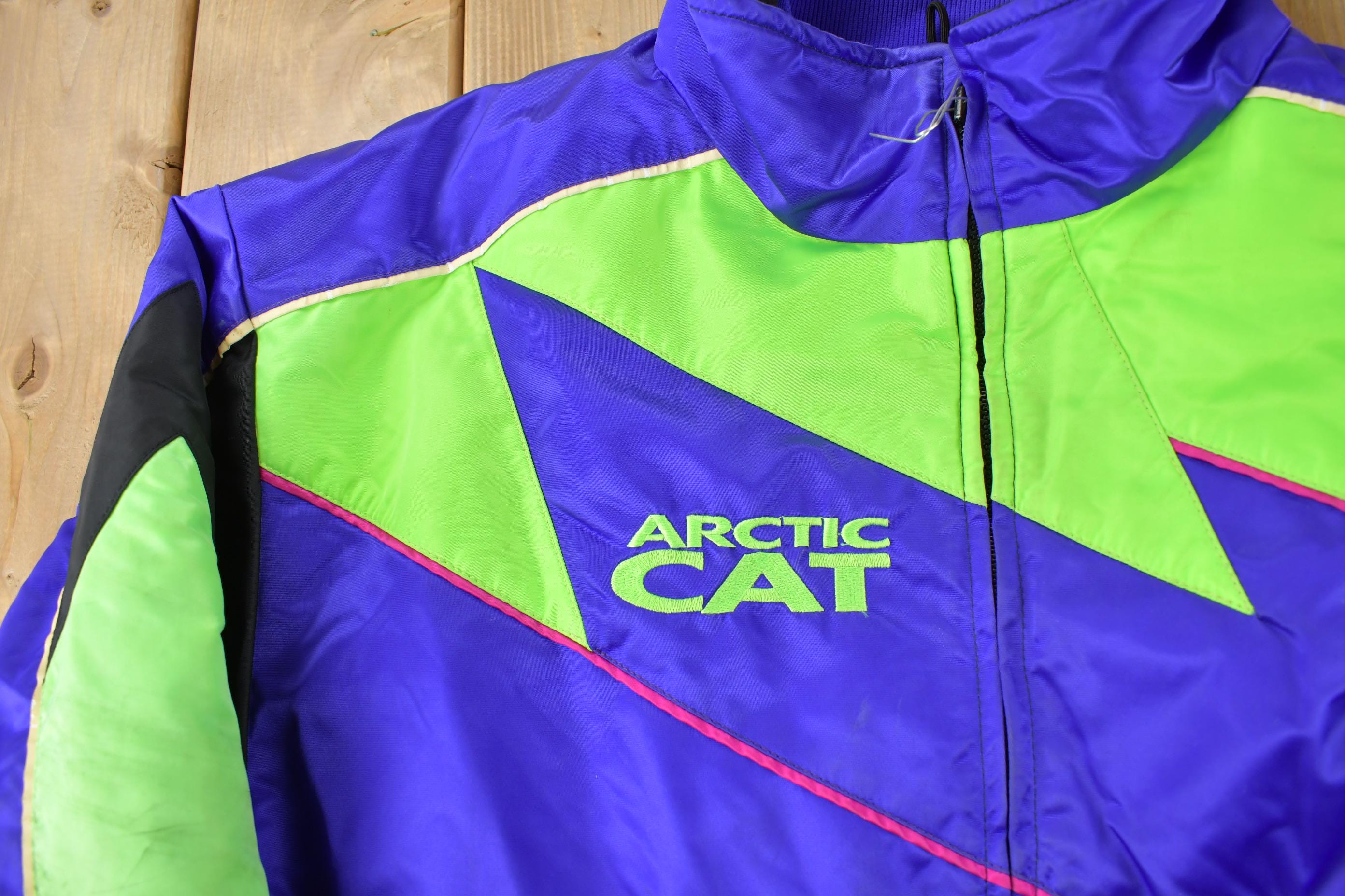 Vintage 1990s Arctic Cat Snowmobile Racing Jacket / Thinsulate 3M 