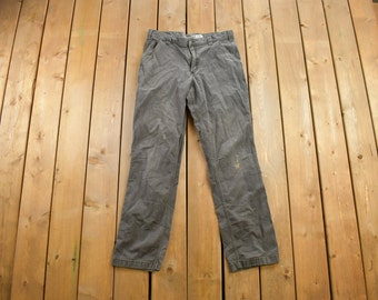 Vintage 2000s Carhartt Work Pants Size 34x34 / Made In USA / Distressed Carhartt / Vintage Workwear/ Relaxed Fit