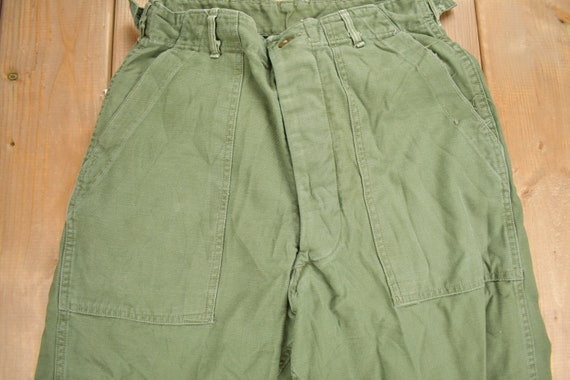 Vintage 1970s OG 107 Green Khaki Army Pants Size … - image 5