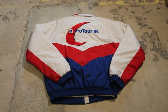 Vintage 1994 Pro Tour Color Block Puffer Jacket /… - image 2