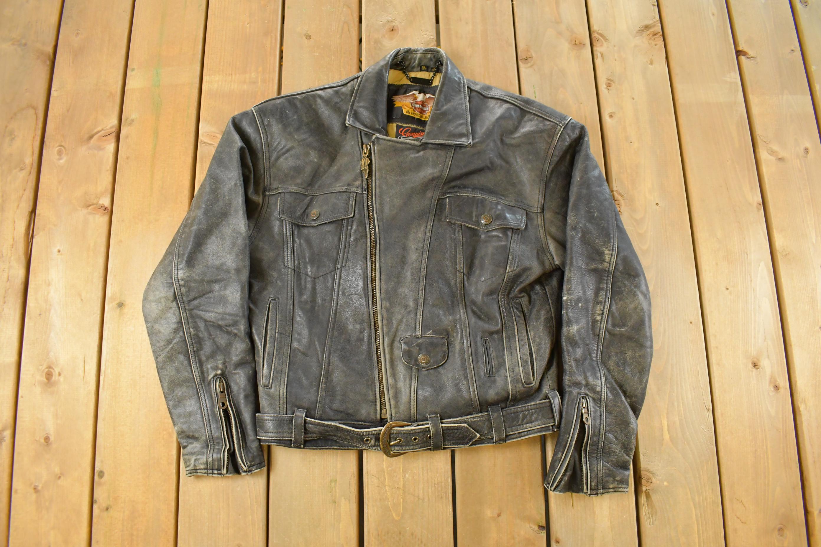 Harley Davidson Leather Jacket Suede - Etsy