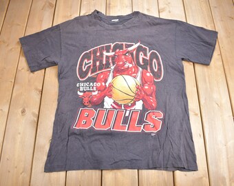 Vintage 1990s Chicago Bulls NBA Graphic T-Shirt / Sportswear / Vintage Bulls Tee / Single Stitch / Made In USA