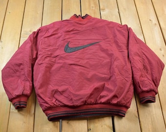 Vintage 1990s Nike Big Swoosh Color Block Windbreaker Jacket / Embroidered / Streetwear / Vintage Nike Jacket / Nike Windbreaker