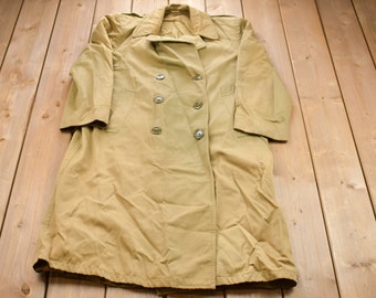Vintage 1962 Military Full Length Rain Coat / Button Up Jacket / 1960s Rain Jacket / Vintage Army / Streetwear Fashion / Army Jacket