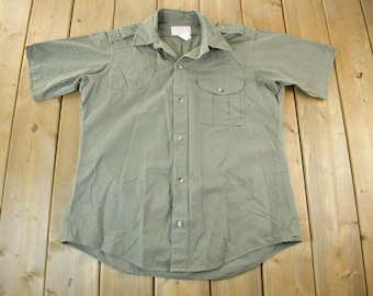 Vintage 1980s Filson Button Up Shirt Men's 44 / Genuine Filson Garment / Outdoorsman / Made In USA / Outdoors Fishing Hiking