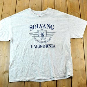 Vintage 1990s Solvang California Single Stitch T-Shirt  / 90s Vintage Souvenir California Tee / Rare Vacation Tee / Summer Shirt Made In USA