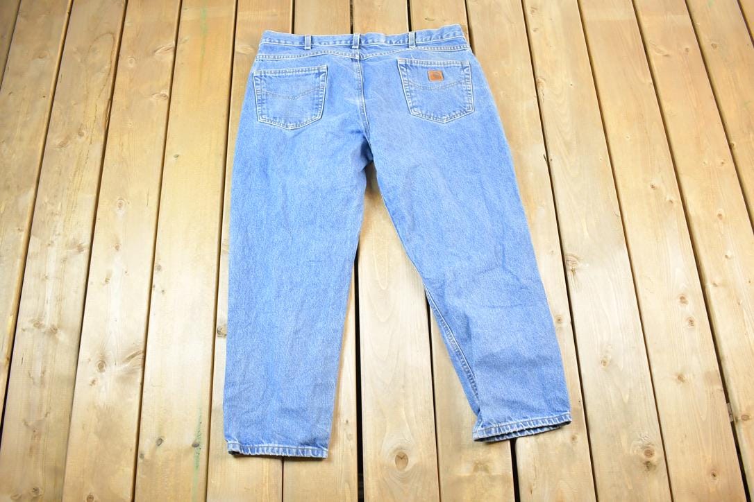 Vintage 1990s Carhartt Denim Work Jeans Size 38 X 28 / 90s