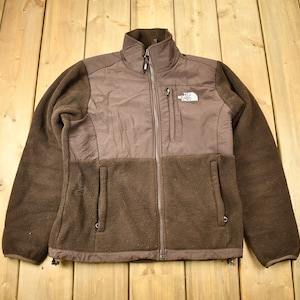 Vintage 1990s The North Face Denali Fleece Women&#39;s Sweater / Full Zip / TNF / Streetwear / Athleisure / Outdoorsman / Brown Fleece