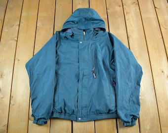 Medium / 1990s Patagonia Shelled Synchilla Jacket Navy Blue/grey