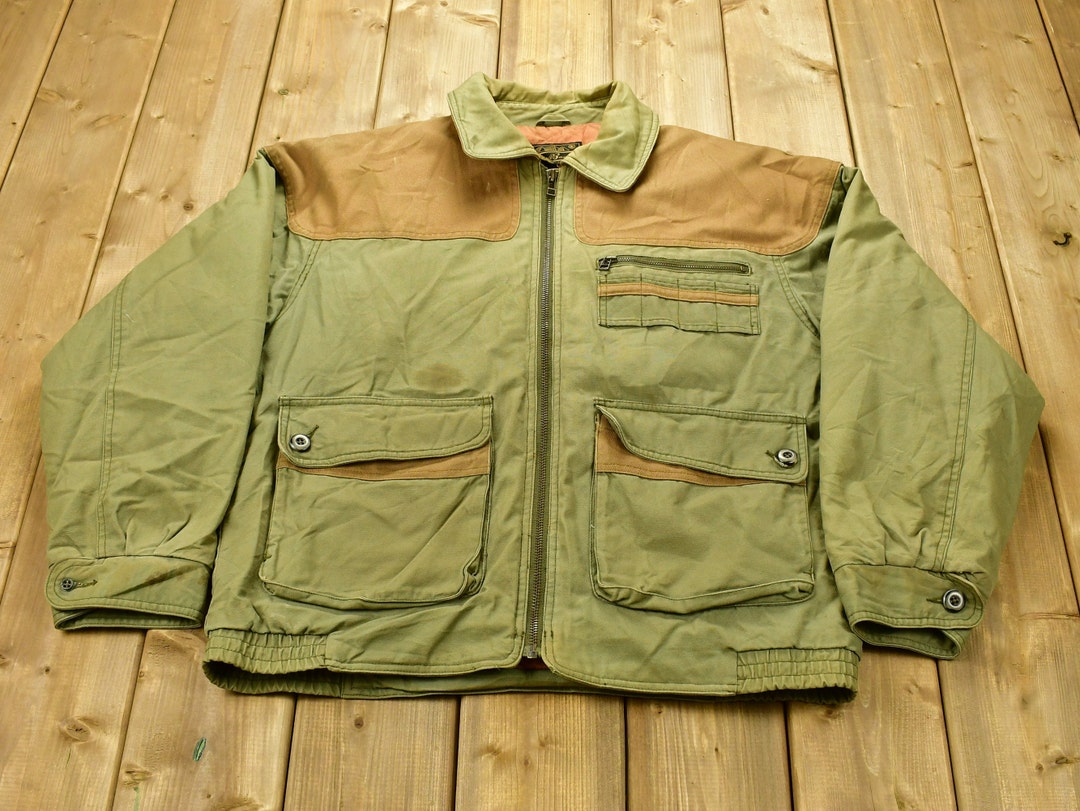 Vintage 1990s Eddie Bauer Goose Down Hunting Jacket / Corduroy Trim