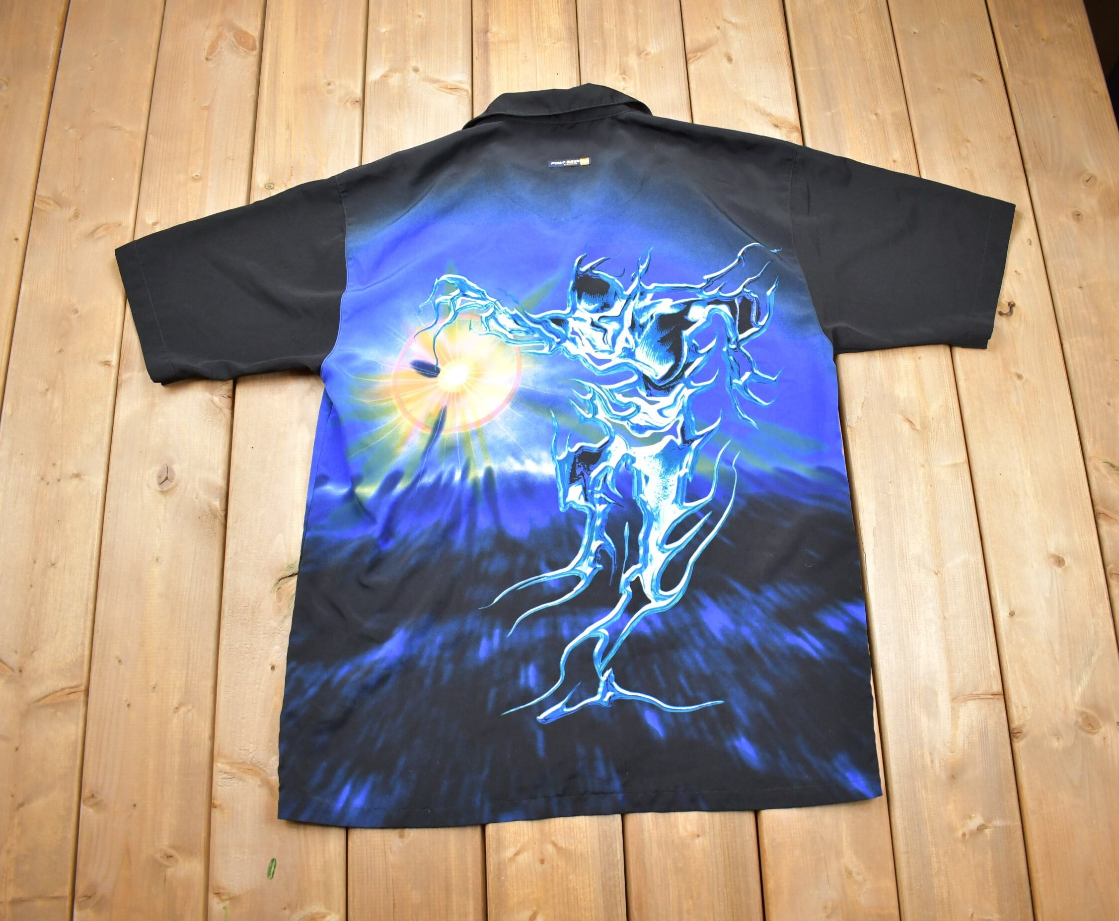 Vintage 2000s Point Zero Immortal Being Abstract Pattern Button up