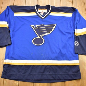 Vintage KOHO 1990's EDMONTON OILERS (Size LG) Hockey Jersey BLUE