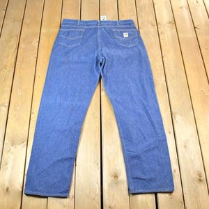 Vintage Y2K Carhartt Flame Resistant Work Denim Jeans Size 42 x 36 / 90s Carpenter Pants / Made In USA / Distressed Carhartt