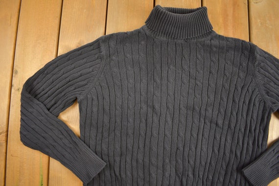 Vintage 1990's Knitted Turtle Neck Sweater / Vint… - image 3