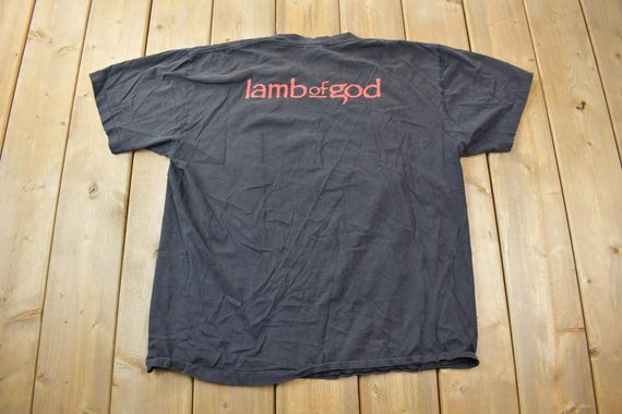 Lamb of God バンドTシャツ 両面プリント 黒 Lメタル ロック 古着 Vintage 1990s Lamb of God Rock Band Tee / Black / Size L-XL / Lamb