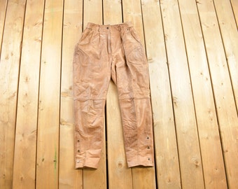 Vintage 1980s Alhambra Brown Leather Pants / American Vintage / Streetwear / Vintage Pants / Vintage Sweat Pants