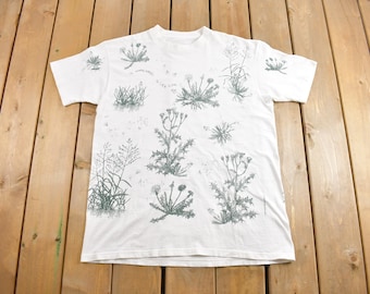 Vintage 1994 Weeds Theme All Over Print Graphic T-Shirt / Gartenarbeit T-Shirt / relevante Produkte / Single Stitch / Made in USA