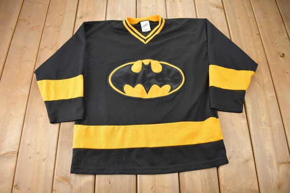 Vintage 1990s Batman Hockey Jersey / Warner Broth… - image 1