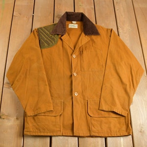Vintage 1980er Jahre Saftbak Jagd-Leinen-Blazer / Arbeitskleidung / Streetwear / Made In USA / Jagdjacke / Jagdjacke