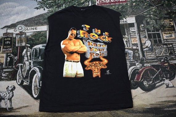 Vintage 1998 the Rock Know Your Role Graphic T Shirt / 80s